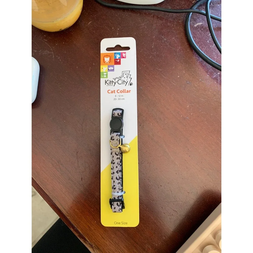 Kitty City Leopard Print Cat Collar 8-12 inch Brand New‎
